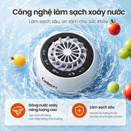 Canbo Máy Rửa Rau Củ Quả Tiệt Trùng Thực Phẩm Ti Titanium Khử Thuốc Trừ Sâu Diệt Khuẩn IPX7 9
