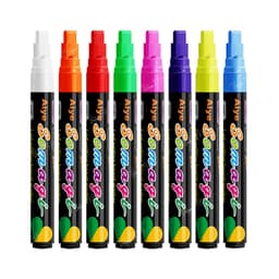 Set 8 Bút Dạ Quang Viết Bảng Led, Biển Menu Quảng Cáo, Mặt Kính, mica 4