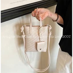 Túi Đeo Chéo Da Đan Dáng Đứng Dọc Đựng DT 4