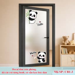 Tranh decal dán cửa phòng bé, đã cắt rời từng hình chỉ cần bóc dán, Poster Decor 4