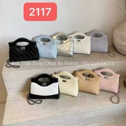 Túi Đeo Chéo Xách Tay Da Bóng Nhám Khoá Vuông Xoay Hot Trend 4