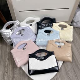 Túi Đeo Chéo Xách Tay Da Bóng Nhám Khoá Vuông Xoay Hot Trend 6