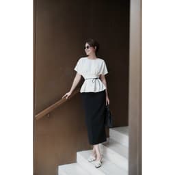 Áo Peplum Tay Dơi Chiết Eo Tôn Dáng Kèm Dây Da MACI MCAATTR0367 Thời Trang Nữ Thiết Kế Độc Quyền 7