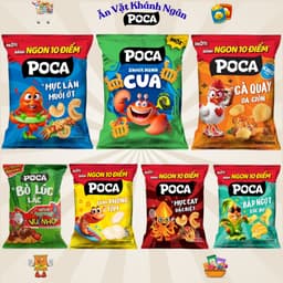Combo Snack Bim Bim Poca Đủ Vị Giòn Rụm Gói Nhỏ Và Gói Lớn - HÀNG CHÍNH HÃNG 1