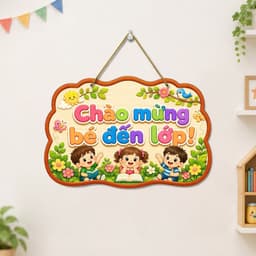 Bảng Chào Năm Học Mới Trang Trí Trường Mầm Non Nhiều Nội Dung Dễ Thương 8