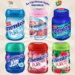 Kẹo cao su Mentos Fresh Action và Sing gum không đường Mentos Pure Fresh đủ vị - HÀNG CHÍNH HÃNG 1