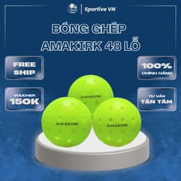 [CHÍNH HÃNG] Bóng Pickleball Amakirk 48 Lỗ Cao Cấp, Đường Bay Ổn Định, Phù Hợp Sân Trong Nhà Và Ngoài Trời 1