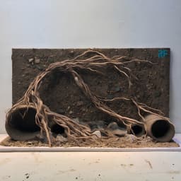 Layout Vách Suối Ver.4 Có Hang Tròn | Chế Tác Từ Nguyên Liệu Tự Nhiên | RF Aquarium 4