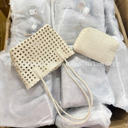 Túi Kẹp Nách Da Đan Dáng Giỏ Kèm Túi Nhỏ HotTrend 3