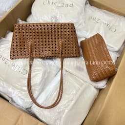 Túi Đan Kẹp Nách Dáng Ngang Hot Trend Kèm Túi Nhỏ 3