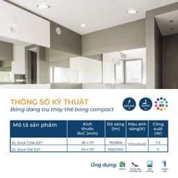 Bóng đèn LED PHILIPS Stick, bảo vệ mắt (01 bóng) 2