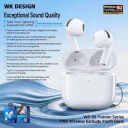 Tai nghe bluetooth WK Design WS-56 Yuexen Series Gen6 và WS-58 Yuexen Series Gen8. LMS 6