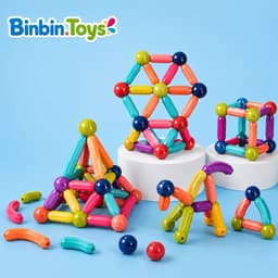 Bộ xếp hình nam châm magnetic blocks . Đồ chơi giáo dục phát triển tư duy cho bé 3+ 1
