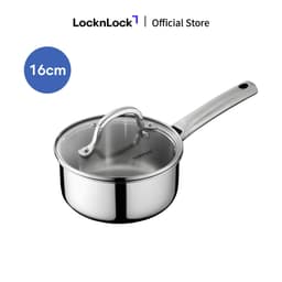 Quánh Inox nguyên khối LocknLock Eleve CSS1624IH thép không gỉ SUS304 16cm kèm nắp dùng được bếp từ 1