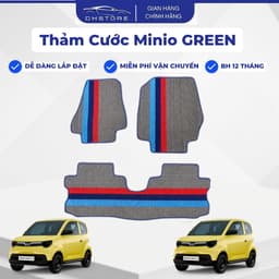 Thảm Ô Tô VinFast Minio Green, Thảm Cước Cao Cấp Cắt Sẵn Theo Xe – Thảm Cước Chống Trượt, Dễ Vệ Sinh, Bền Đẹp 1