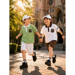 (MỞ BÁN).Bộ quần áo Polo Bé Trai MK Phối Màu Chất Cá Sấu Thông Hơi Mềm Mát, mặc ở nhà, đi chơi, đi học 17-60kg 2