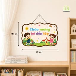[23-29cm]  Bảng Gỗ Decor Trang Trí Lớp Học, Góc Học Tập, Mầm Non, Nhà Trường Treo Tường 8