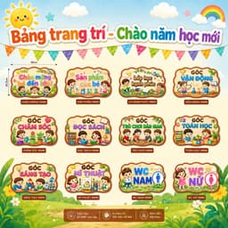 Bảng Trang Trí Lớp Học Góc Nghệ Thuật, Học Tập, STEAM, Kỹ Năng Cho Bé - Bảng Trang Trí Mầm Non 2