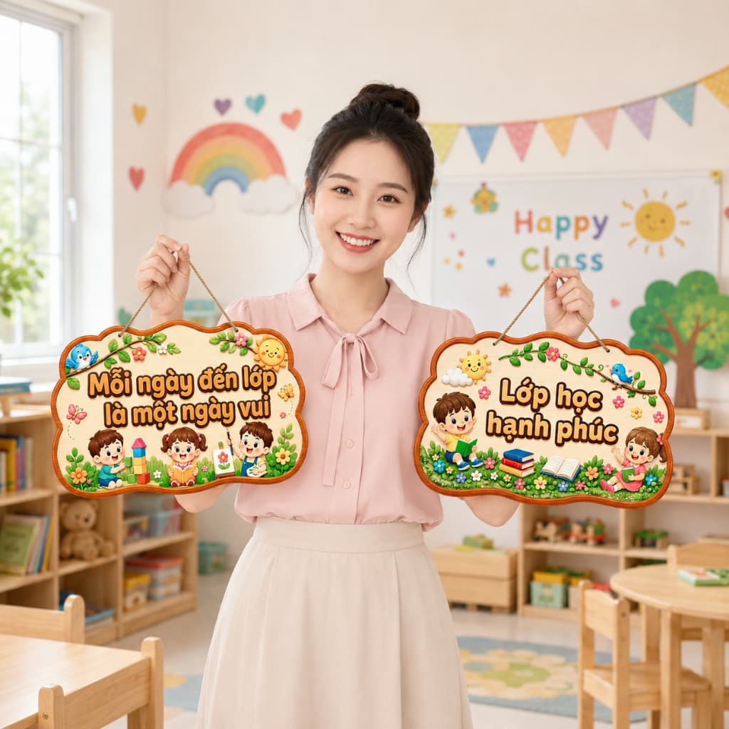 Bảng Trang Trí Lớp Học Góc Nghệ Thuật, Học Tập, STEAM, Kỹ Năng Cho Bé - Bảng Trang Trí Mầm Non
