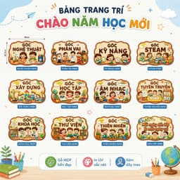 Bảng Chào Năm Học Mới Trang Trí Trường Mầm Non Nhiều Nội Dung Dễ Thương 3