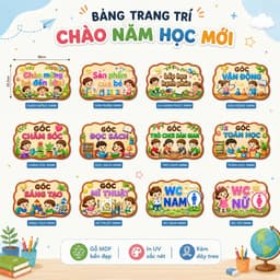 Bảng Chào Năm Học Mới Trang Trí Trường Mầm Non Nhiều Nội Dung Dễ Thương 2