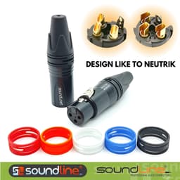 Jack rắc canon xlr cao cấp SOUNDLINE, chân đồng phủ 24k không han gỉ. ( Báo giá 1c ) 1