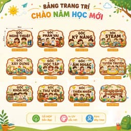 Bảng Gỗ Phân Chia Các Góc Trong Lớp Học Cho Giáo Viên Mầm Non, Bảnh Xinh Trang Trí Lớp Học Mầm Non 2
