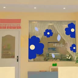 Decal Dán Kính Trang Trí Cửa Sổ Hình Hoa Tulip, Hoa Cúc Nhiều Màu – Sticker Decor Quán Cafe, Cửa Hàng, Phòng Ngủ DC09 4