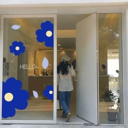 Decal Dán Kính Trang Trí Cửa Sổ Hình Hoa Tulip, Hoa Cúc Nhiều Màu – Sticker Decor Quán Cafe, Cửa Hàng, Phòng Ngủ DC09 5
