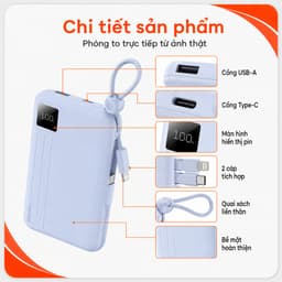 Pin dự phòng sạc nhanh 22.5W Remax FC-13 10.000mah và không dây 15W RPP-615 10.000mah. LMS 3
