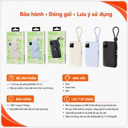 Pin dự phòng sạc nhanh 22.5W Remax FC-13 10.000mah và không dây 15W RPP-615 10.000mah. LMS 5