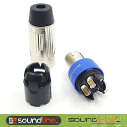 Giắc loa sân khấu, jack loa neutric speakon bọc sắt hãng Soundline ( Giá 1c ) 2