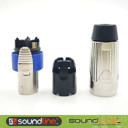 Giắc loa sân khấu, jack loa neutric speakon bọc sắt hãng Soundline ( Giá 1c ) 4