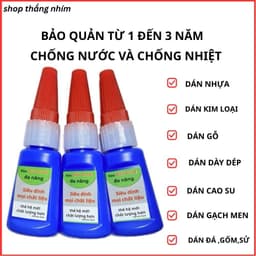 Combo 3 lọ keo siêu dính OILY GLUE dán gỗ nhựa dép sứ sắt gốm sứ 1