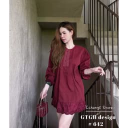 <Đầm Bầu Quynhanhhouse> (QC) Siuu phẩm váy đỏ phối ren so hottt mai về sll #642 s m 2