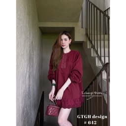 <Đầm Bầu Quynhanhhouse> (QC) Siuu phẩm váy đỏ phối ren so hottt mai về sll #642 s m 3