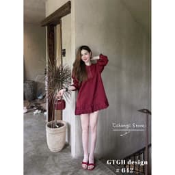 <Đầm Bầu Quynhanhhouse> (QC) Siuu phẩm váy đỏ phối ren so hottt mai về sll #642 s m 5