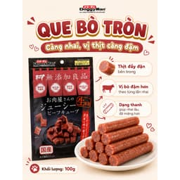 Snack Jerky Bò DoggyMan 100g Cho Chó | Viên Bò Vuông, Que Bò Tròn Thơm Đậm, Bánh Thưởng Dễ Ăn 6