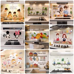 Miếng Dán bếp, Decal dán bếp chống dầu mỡ, chống chay kt 60*90cm 1