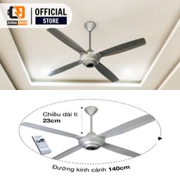 Quạt Trần Panasonic 4 Cánh F-56MZG Điều Khiển Từ Xa, Hẹn Giờ, Tiết Kiệm Điện Chính Hãng 2