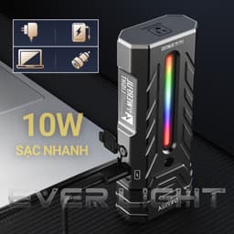 Đèn pin cầm tay EDC YM A200 sáng siêu mạnh 5200 lumen CAO CẤP vỏ nhôm hàng không sáng 2 kiểu kết hợp sạc nhanh TYPE-C 8