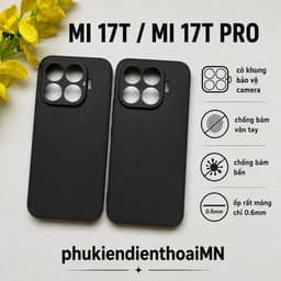 Ốp lưng dẻo Xiaomi 17T , 17T Pro (màu đen) chống bám vân tay, bảo vệ Camera 1