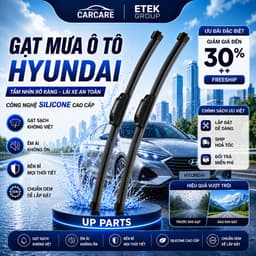 Bộ Gạt Mưa Ô TÔ xe HYUNDAI i10, Accent, Santafe, Tucson - Gạt mưa Silicon phủ nano chống nước UP PARTS 1