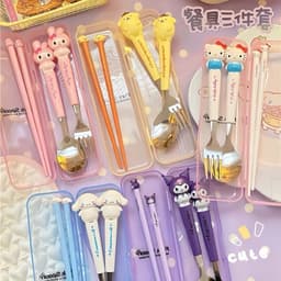 🌸 Bộ thìa – dĩa – đũa 3 món hoạt hình siêu xinh 🌸 4