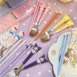 🌸 Bộ thìa – dĩa – đũa 3 món hoạt hình siêu xinh 🌸 5