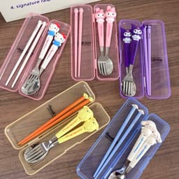 🌸 Bộ thìa – dĩa – đũa 3 món hoạt hình siêu xinh 🌸 7