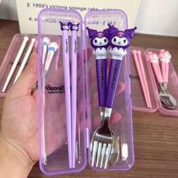 🌸 Bộ thìa – dĩa – đũa 3 món hoạt hình siêu xinh 🌸 8