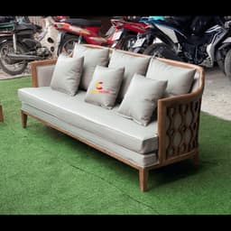 Sofa Gỗ CNC Tựa Cong,Sofa Gỗ Cao Cấp Kness Caracole CORIHOME, Phong Cách Indochine, Gỗ ASH 3