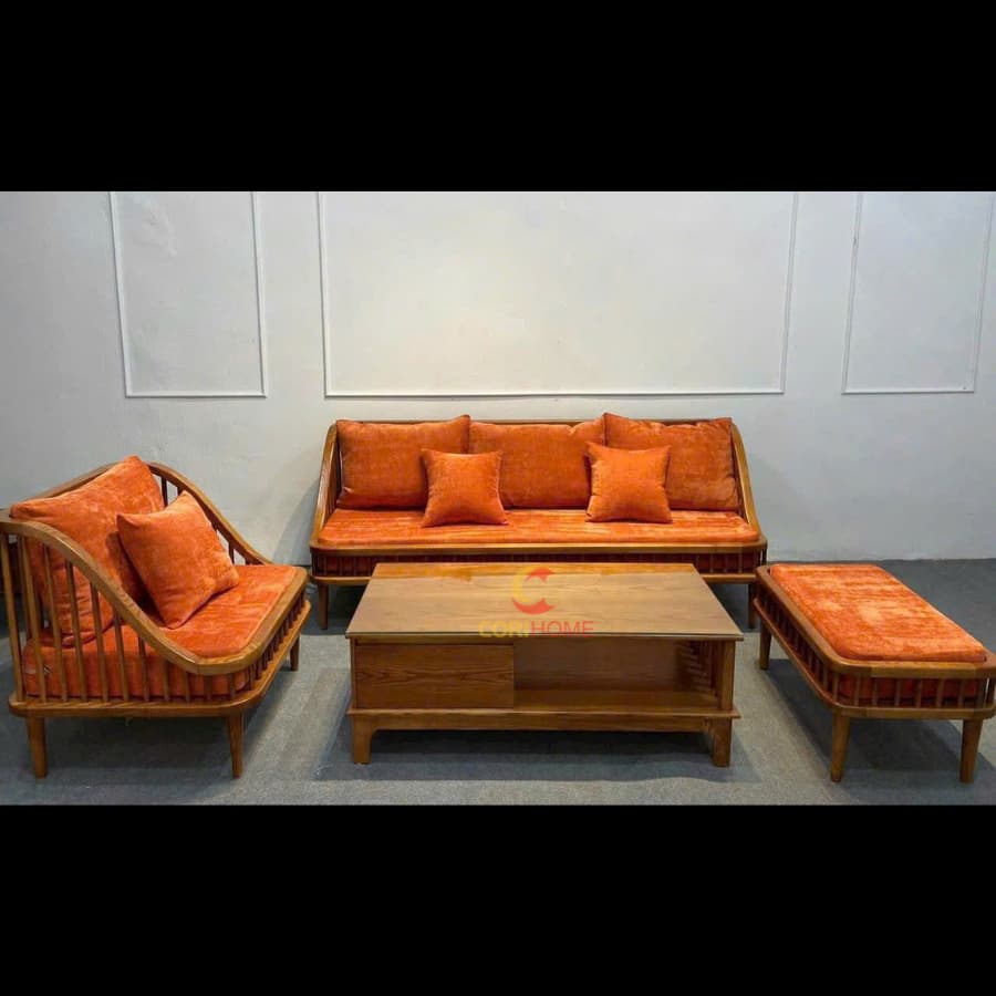 Ghế Sofa Gỗ Văng Quây CORIHOME Độc Đáo, Kiểu Dáng Lấy Ý Tưởng Từ Chiếc Đàn Piano