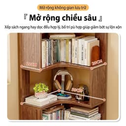 Kệ sách góc tường 5 tầng gỗ MDF cao cấp trang trí decor phòng hiện đại thương hiệu IGA - GP433 3